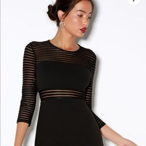 Lulu’s Perfect Black Mesh Bodycon Dress